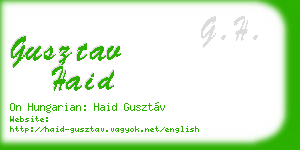 gusztav haid business card
